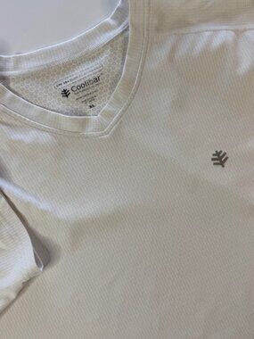 Coolibar UPF 50+ Sun Protection Short Sleeve Shirt 3D Activewear White XL